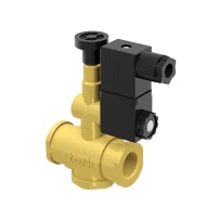 Серия S8018, нормально открытый соленоидный клапан для природного газа с ручным сбросом, 0-6 бар gallery image 1