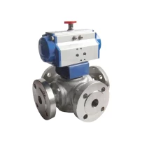 PAV 940 4-ходовой шаровой кран с пневмоприводом gallery image 1