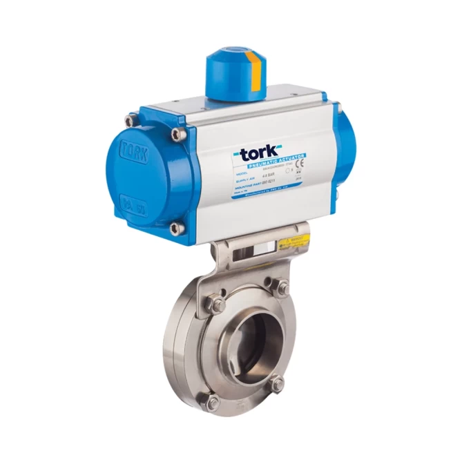 TORK-PAV 813 Дисковый затвор из нержавеющей стали с пневмоприводом gallery image 1