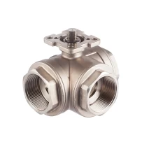 Серия TORK-KV 904: Клапан шаровой из нержавеющей стали с резьбой, верхним фланцем, 3/2-ходовой gallery image 1